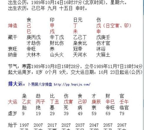 辛巳生于申月八字案例
,请高手为我解一人的生辰八字图1