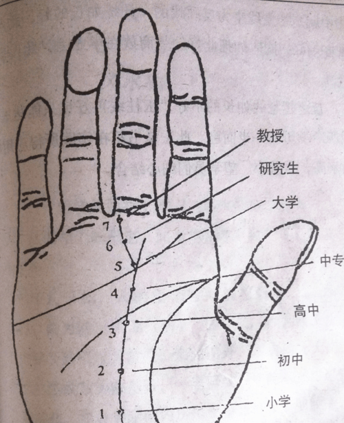 什么手相是研究生学历
,有哪个会看手相的老师给帮忙看看这个手相能考研究...图3