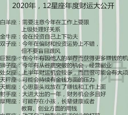 12星座中谁最有财运
,2022十二星座财运排名 谁最有钱图1