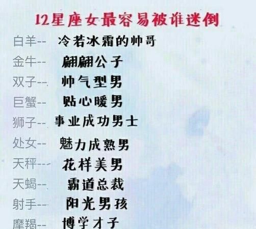 容易被帅哥迷惑的星座女
,很容易迷住男生的三大星座女图1