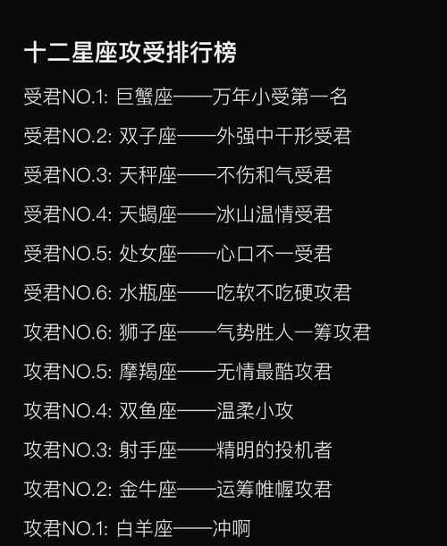 十二星座攻受明细
,星座攻受图图4