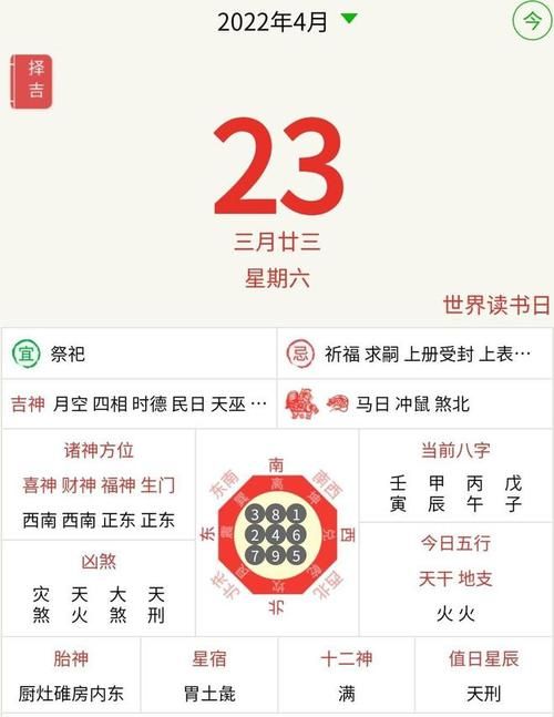 4月9日黄历,2022年4月份结婚吉日一览表图2