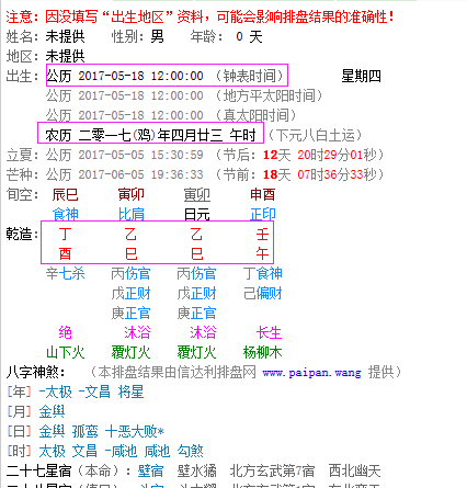 农历7月13日出生是什么命