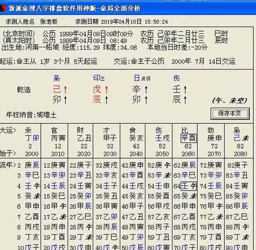 八字排盘自动解读