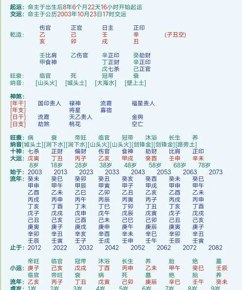 卜易居八字排盘