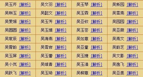 吴姓好听稀少的男孩名字两个字