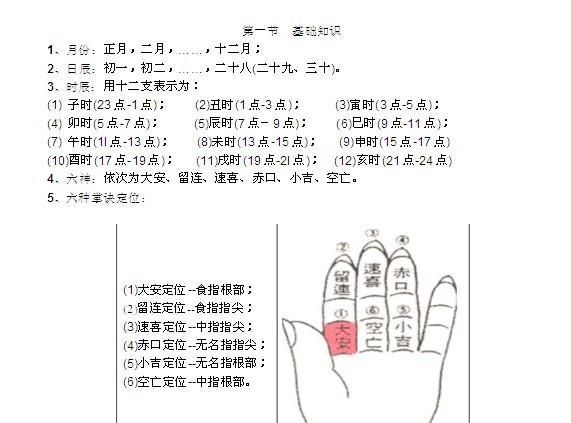 小六壬速断大全对照表附图