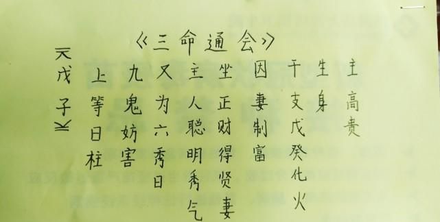 戊子日生于各月各时辰详解