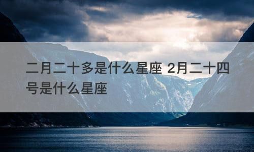 2月24号是什么星座